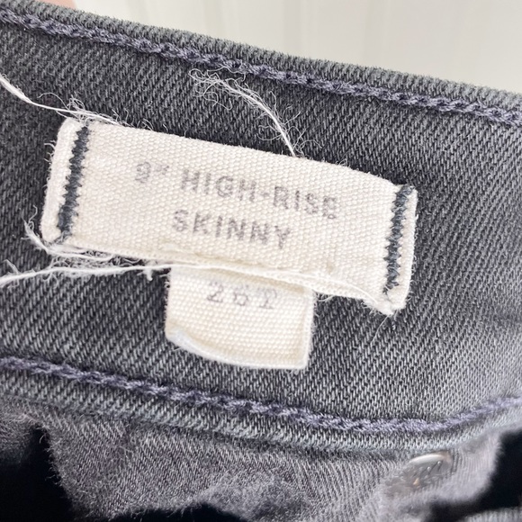 Madewell Tall 9" High-Rise Skinny Jeans in ISKO Stay Black Denim G1203 Size 26T - Picture 7 of 11